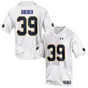 Notre Dame Fighting Irish Men's Jonathan Doerer #39 White Under Armour Authentic Stitched College NCAA Football Jersey KBG2299ZR